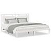 vidaXL Cama extralarga sin colch&oacute;n madera maciza blanca 200x220 cm
