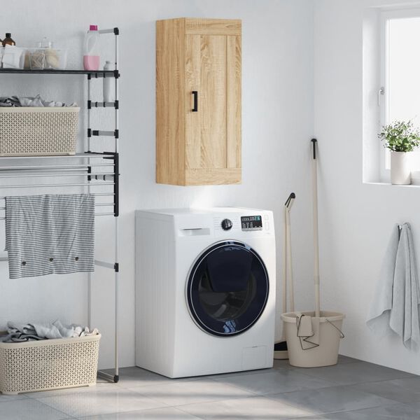 vidaXL Armario de pared madera ingeniería roble Sonoma 34,5x34x90 cm