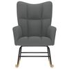 vidaXL Silla mecedora de tela gris oscuro