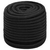 vidaXL Cuerda de barco polipropileno negro intenso 18 mm 25 m