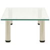 vidaXL Mueble para TV de vidrio templado transparente 60x35x17 cm