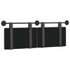 vidaXL Cabecera Colgante Liso Negro 150 x 55 x 5 cm PU antiguo