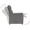 vidaXL Sill&oacute;n reclinable de piel de ante artificial gris oscuro