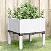 vidaXL Jardinera con patas PP blanco 40x40x42 cm