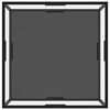 vidaXL Mesa de centro vidrio templado transparente y negro 80x80x35 cm