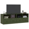 vidaXL Muebles para TV 2 unidades acero verde oliva 67x39x44 cm
