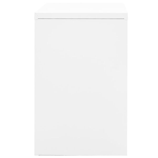 vidaXL Armario archivador de acero blanco 90x46x72,5 cm