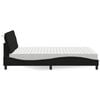 vidaXL Cama con colch&oacute;n tela negro 140x190 cm