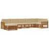 vidaXL Conjunto de sof&aacute;s de exterior 7 uds. Natural y Beige