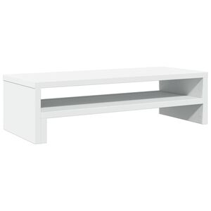 vidaXL Soporte de pantalla madera de ingenier&iacute;a blanco 54x22x15 cm
