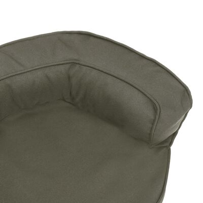 vidaXL Colchón para cama de perro ergonómico aspecto lino gris 60x42cm
