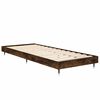 vidaXL Estructura cama sin colch&oacute;n madera roble ahumado 75x190 cm