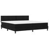 vidaXL Cama tipo Box Spring con colch&oacute;n Negro 200 x 200 cm tela