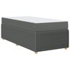 vidaXL Estructura de cama con colch&oacute;n Gris oscuro 90 x 200 cm tela