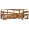 vidaXL Conjunto de sof&aacute;s de exterior 4 uds. Natural Poli&eacute;ster