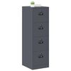 vidaXL Mueble archivador con caj&oacute;n 2 pcs Antracita 44 x 50 x 106.5 cm