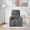 vidaXL Sill&oacute;n reclinable de masaje tela de microfibra gris oscuro