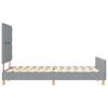 vidaXL Estructura de cama con cabecera Gris claro 120 x 200 cm tela