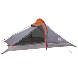 vidaXL Tienda de senderismo 4 persona Gris y naranja