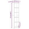 vidaXL Estanter&iacute;a 5 niveles contrachapada roble ahumado 40x24x175 cm