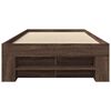 vidaXL Estructura de cama sin colch&oacute;n madera marr&oacute;n roble 75x190 cm