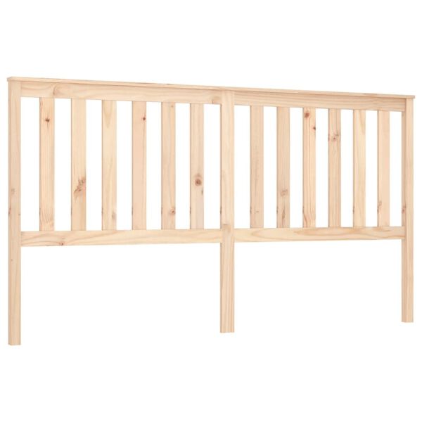 vidaXL Cabecero de cama madera maciza de pino 186x6x101 cm