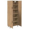 vidaXL Aparador alto 2 pcs Roble artesanal