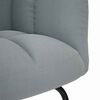 vidaXL Sillón mecedora con taburete tela gris claro