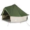 vidaXL Tienda de campa&ntilde;a familiar tipi 12 personas impermeable verde