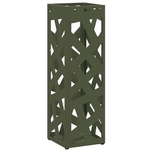 vidaXL Soporte de Sombrilla Oliva 15,5 x 15,5 x 49 cm Metal