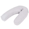 vidaXL Almohada de embarazo con forma de J 54x(36-43) cm gris