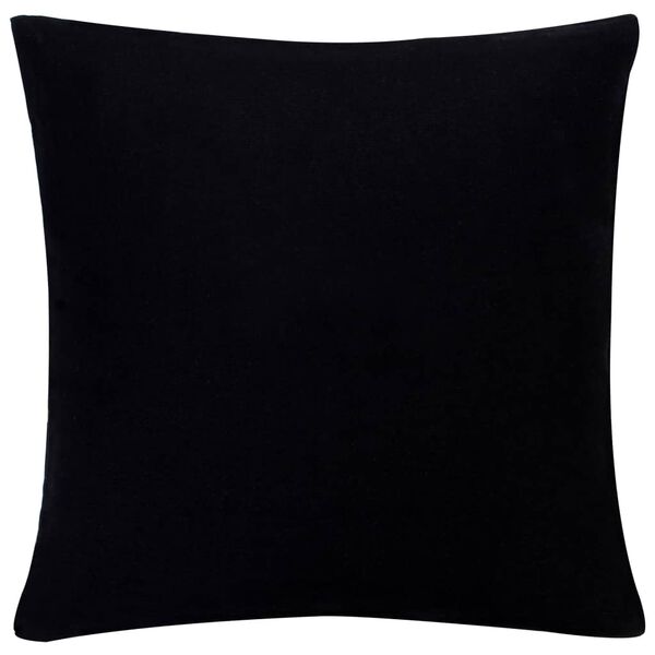 vidaXL Cojines estampado met&aacute;lico 2 uds algod&oacute;n negro y dorado 40x40cm