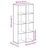 vidaXL Librería divisor madera ingeniería roble Sonoma 69,5x29x137,5cm