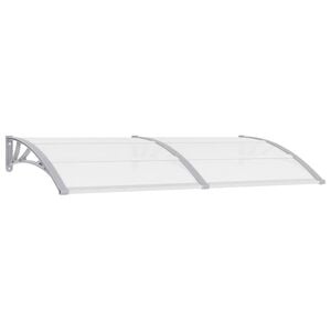 vidaXL Marquesina para puerta PC gris y transparente 200x75 cm