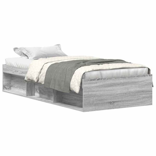 vidaXL Estructura de cama gris Sonoma 90x190 cm