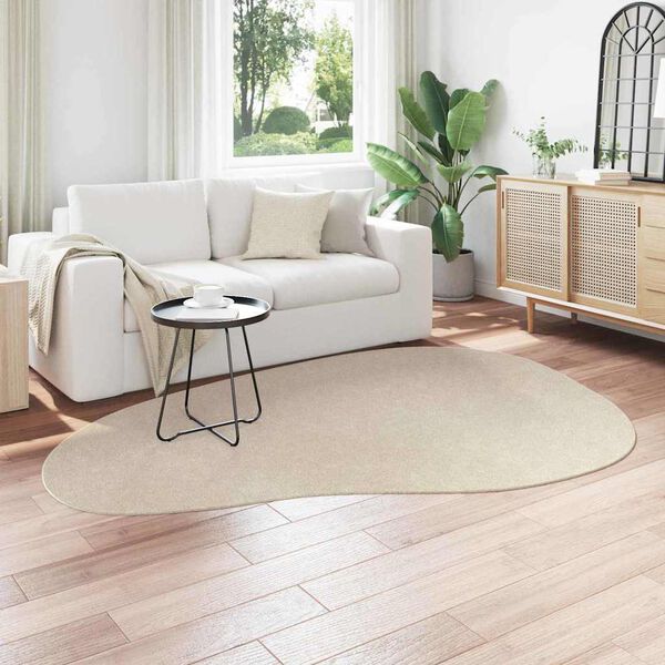 vidaXL Alfombras de &aacute;rea HUARTE Beige 160 x 230 cm Poli&eacute;ster