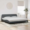 vidaXL Estructura de cama Dover terciopelo gris oscuro 200x200 cm
