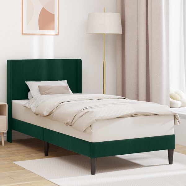 vidaXL Estructura de cama Verde oscuro 80 x 200 cm Terciopelo