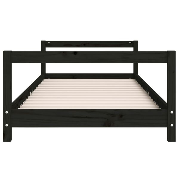 vidaXL Estructura de cama para niños madera de pino negro 90x200 cm