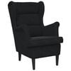vidaXL Sill&oacute;n de terciopelo negro