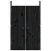 vidaXL Puertas de cocina exterior MEPPEL 2 uds madera pino negro 50x9x82 cm