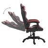 vidaXL Silla de gaming de cuero sint&eacute;tico color vino tinto