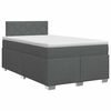 vidaXL Cama box spring con colch&oacute;n Gris oscuro 120 x 200 cm Tela