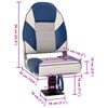 vidaXL Asiento para barco con pedestal giratorio 360&deg;