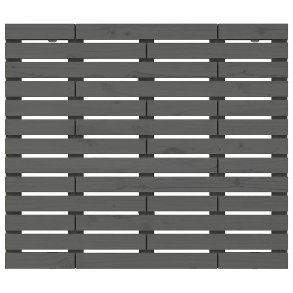 vidaXL Cabecero de cama de pared madera maciza pino gris 146x3x91,5