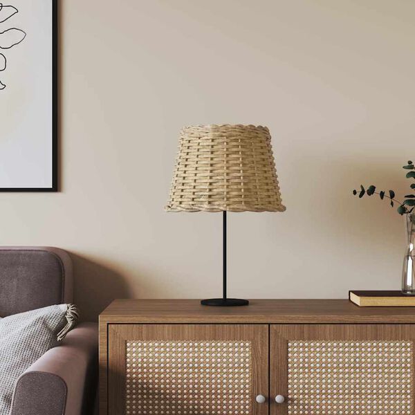 vidaXL Pantalla para l&aacute;mpara mimbre marr&oacute;n &Oslash;30x20 cm