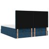 vidaXL Cama otomana con colchones y luces LED azul oscuro 200x200 cm