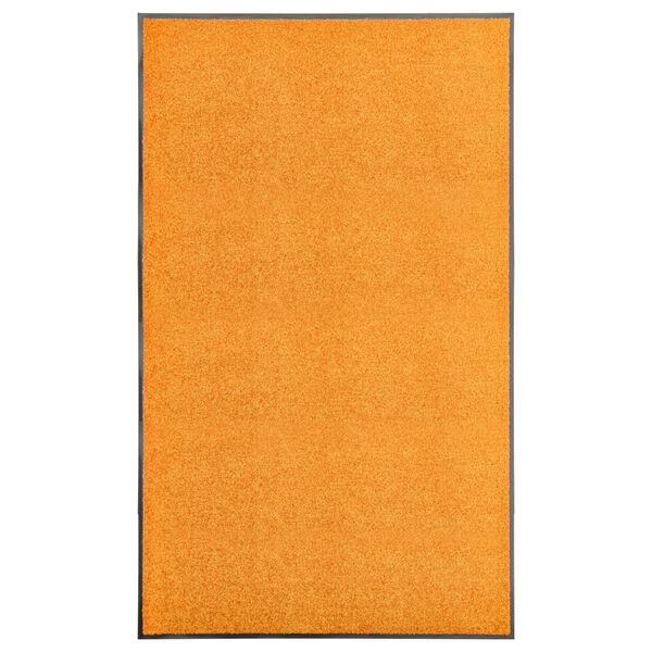 vidaXL Felpudo lavable naranja 90x150 cm