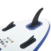 vidaXL Juego de tabla de paddle surf hinchable azul y blanco