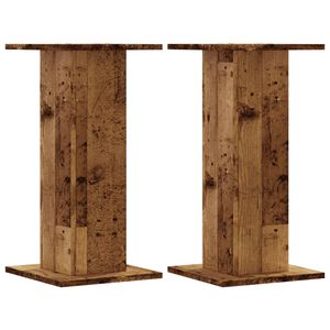 vidaXL Soportes de plantas 2 uds madera roble envejecido 30x30x60 cm